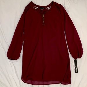 Maroon short dress